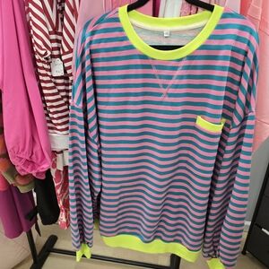 Striped Neon Sweatshirt